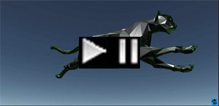 3D CAD of abstract running Jaguar Cheetah in 2015