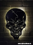 Led metal wall picture skull, backlit.