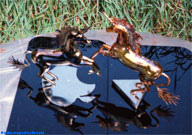 Copper sculpture unicorn.