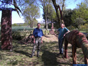 Metal statuary exhibition in the park Wolfskuhle Suderburg.