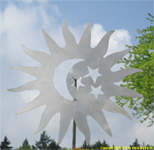 garden decoration noble metal sheet sun moon stars.