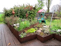 garden decoration raised beds tear drop plate.