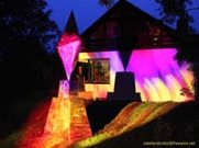 Decorative lighting on a garden party.