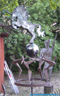 Garden Sculpture steel sheet figures global 3000-.