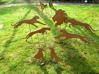 Garden stakes metal sheet Africa.