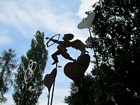 garden stakes metal sheet angel of love.