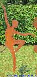 Garden stakes metal sheet ballerina dancing girl.