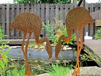 garden stakes metal sheet flamingos.