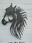 Murals equines head tribal wall metal sheet horse head.