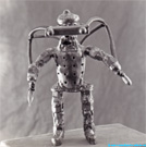 Robot steel sculpture.