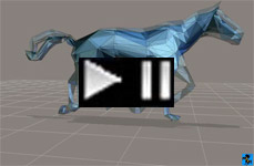 Running 3D CAD abstract steel racehorse 2012