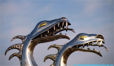 Steel dragons on the Baltic Sea.