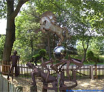 Steel horse. Welded sheet metalgarden Sculpture.