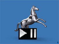3D CAD Abstraktes Steigendes Stahl Pferd 2012