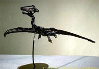 Flugsaurier Drahtskulptur.