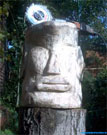 Holzstatue: Moai - Rapa Nui - Holzskulptur.