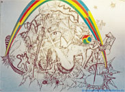 Regenbogenfrau. 47x34cm. 1988.