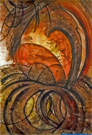 Wege der Erkenntnis. Pflanzenfarbe. 60x80cm. 1991.