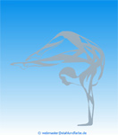 Projektstudie 3D CAD Entwurf für 3D Modell abstrakte Fitness Yoga Sport Logo Figur.