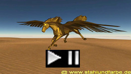 Projektstudie 3D CAD Entwürfe für 3D Modell Kubistisch abstraktes Pegasus Pferd