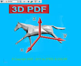 Rennpferd Abstrakt 3D.