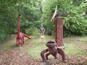 Ausstellung im Suderburger Park. Wolfskuhle.
