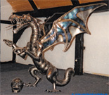 Stahl Skulptur Drache der 1. Generation.