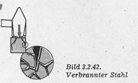 Verbrannter Stahl.